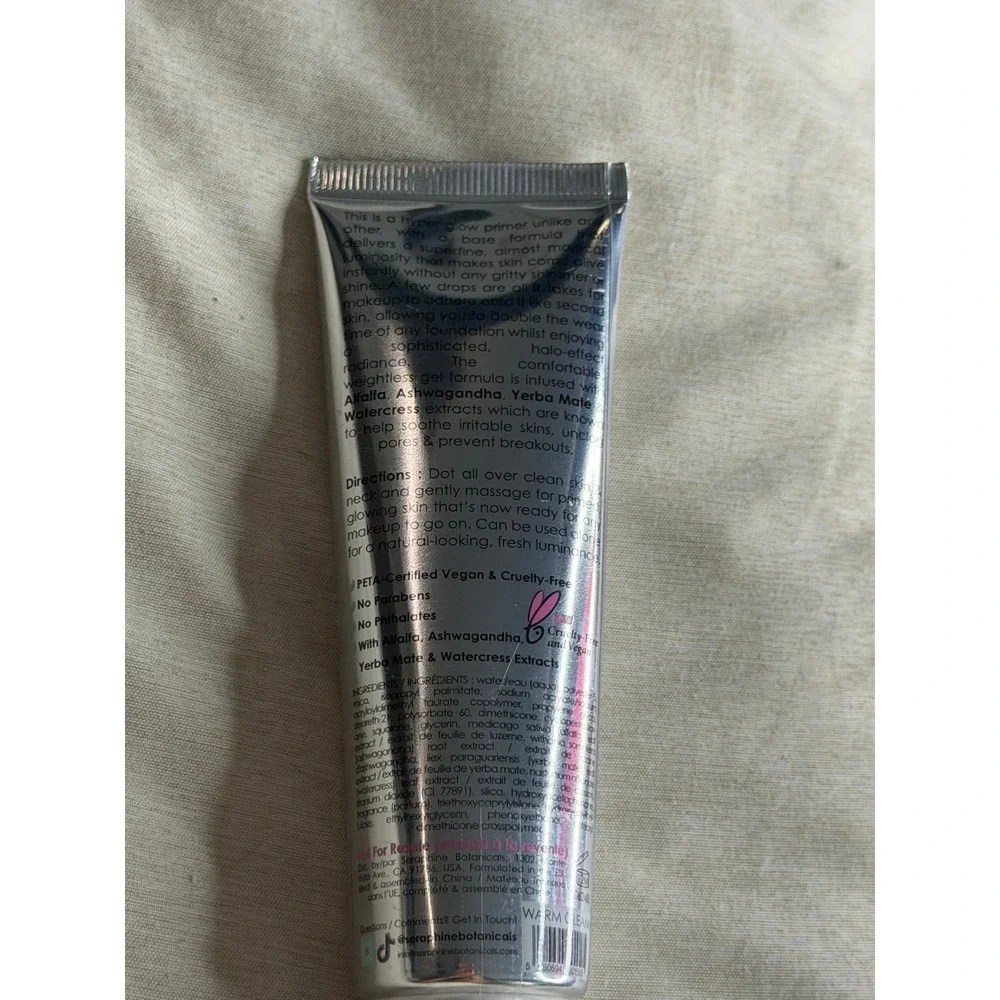 GLOW Seraphine Botanicals Alfalfa + Glaze Primer Unisex 1.76oz Green Like New